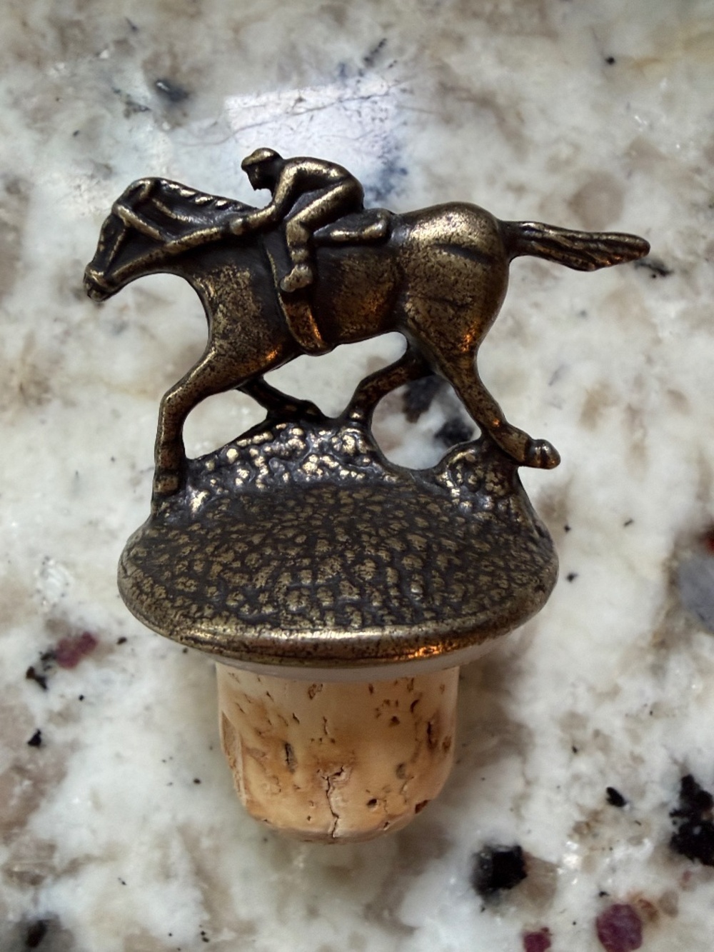 Blanton's Bourbon Horse and Jockey Bottle Stopper & Jockey Bottle Stopper Brown